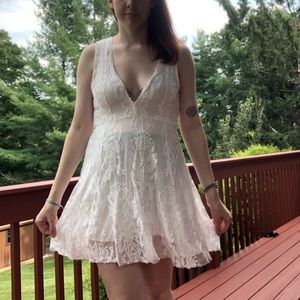 FREE PEOPLE • white lace dress